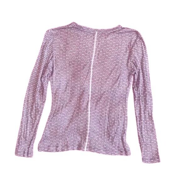 Tory Burch Gemini Link Navy Long Sleeve Top - Picture 7 of 7